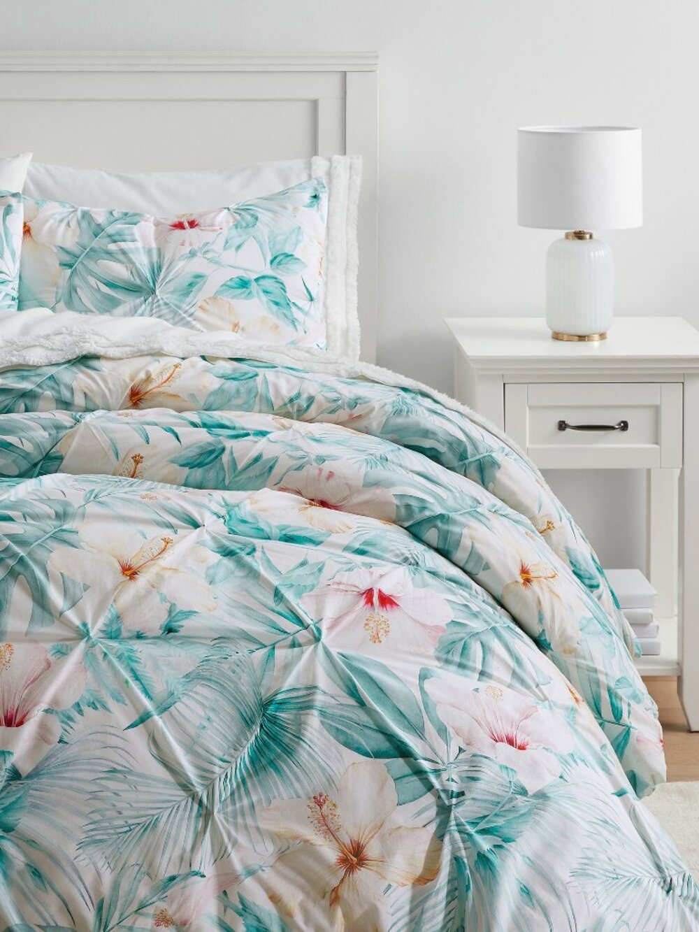 Pottery Barn Tropical Bloom Organic Duvet Cover Twin / Twin XL Size Bedding NWT